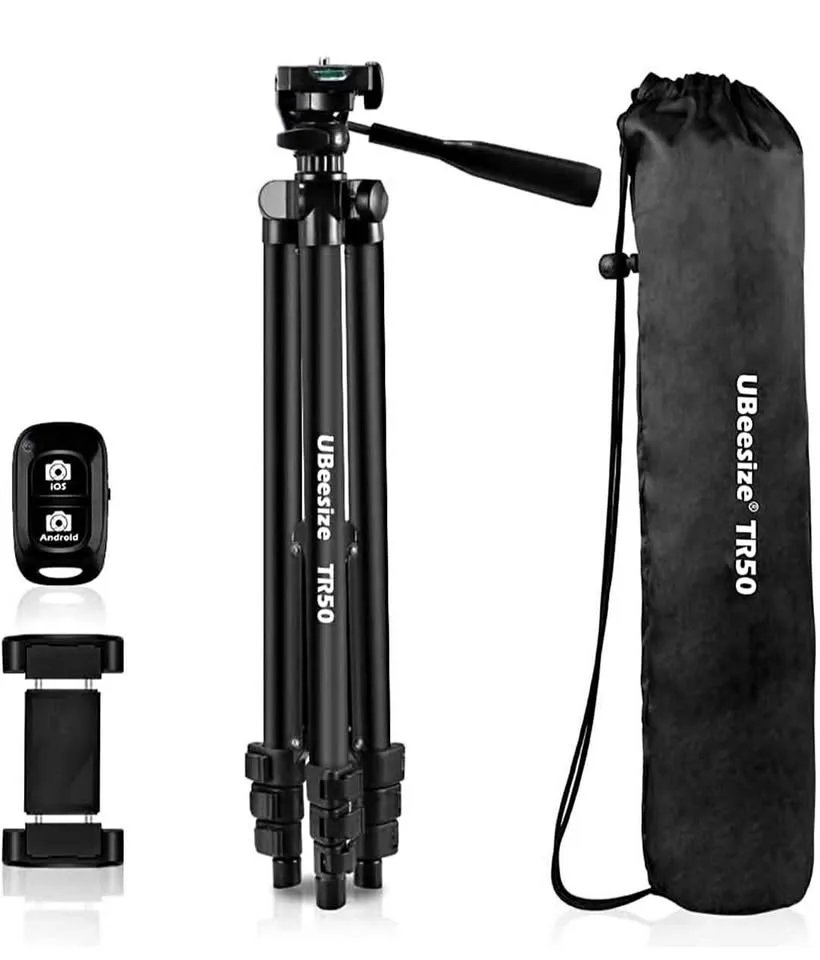Phone Tripod, 50" Adjustable Travel Video Tripod BNIB thumbnail