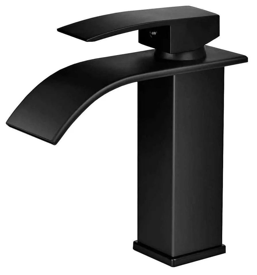 Matte Black Bathroom Sink Waterfall Faucet thumbnail