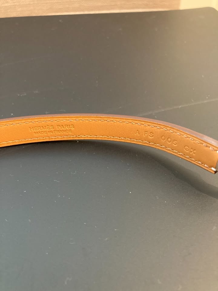 Hermes Made in France Rivale Double Tour Leather Bracelet - photo 4