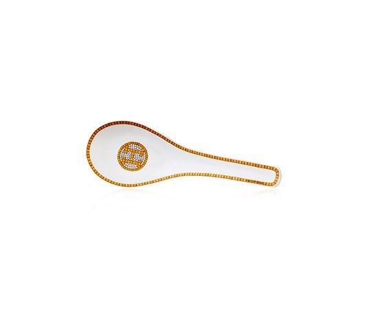 Hermes Mosaique au 24 Gold Soup Spoon Tableware