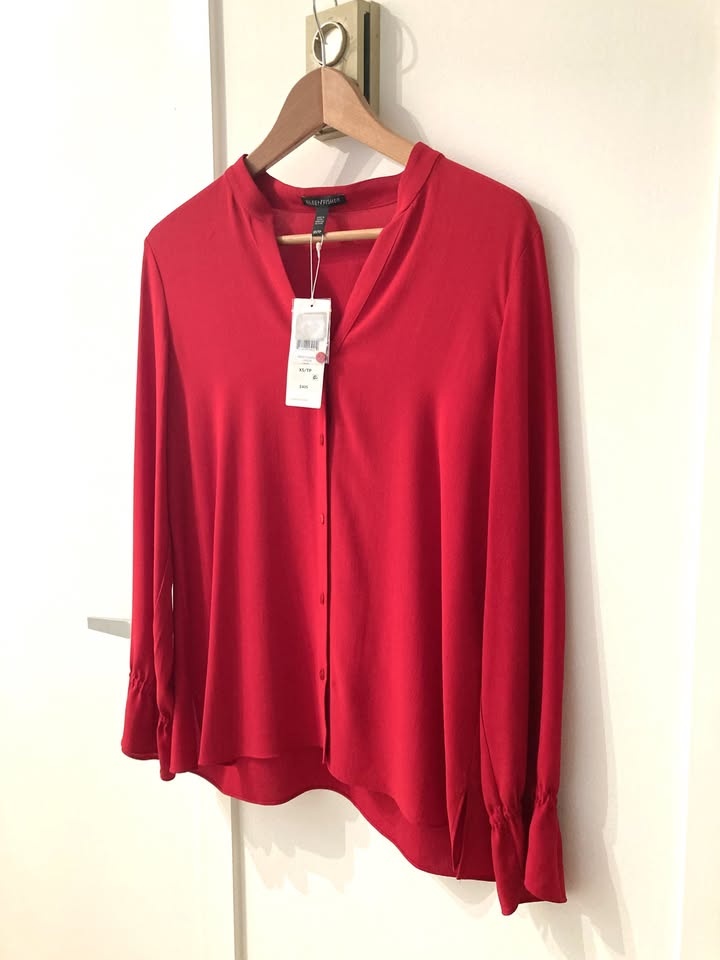 Brand New Eileen Fisher Silk Mandarin Collar Shirt - photo 5