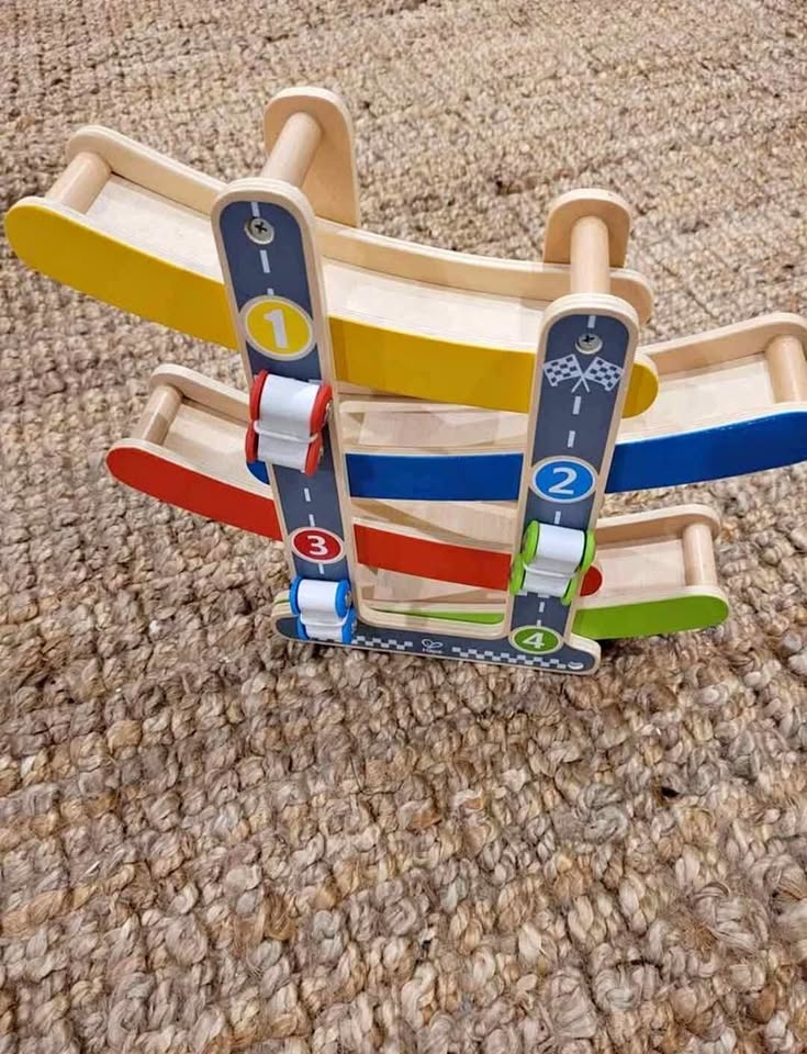 Hape wood toy fast flip racetrack