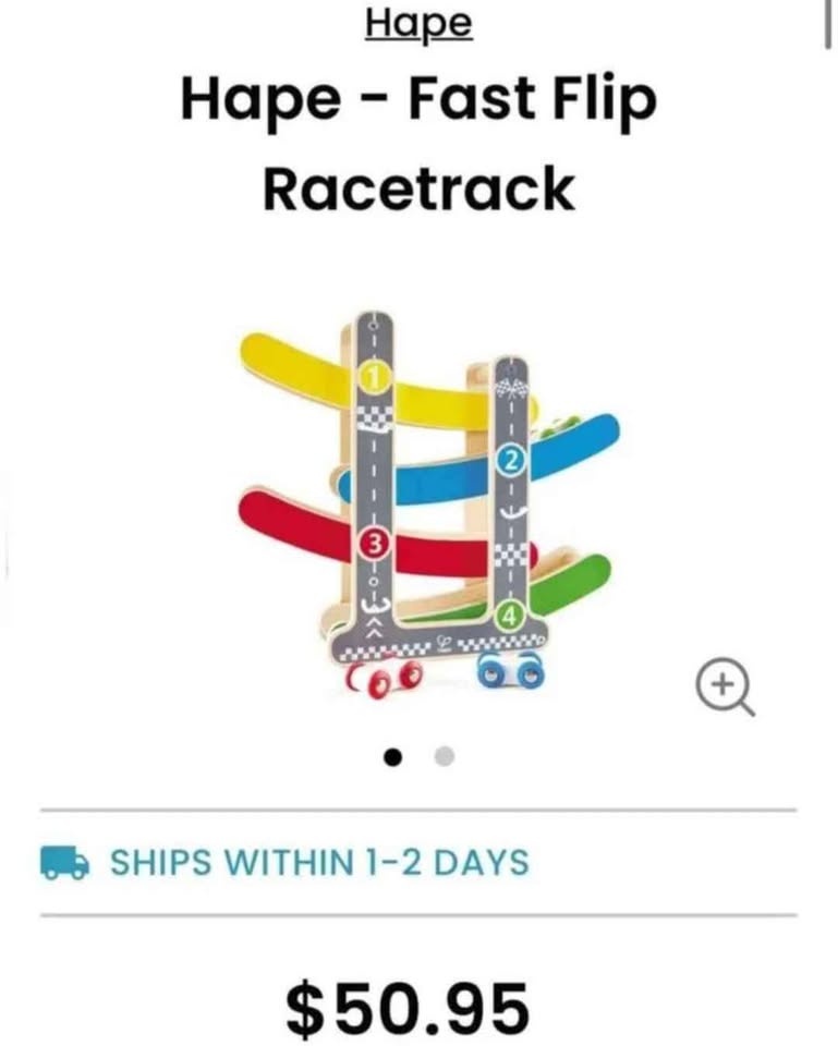 Hape wood toy fast flip racetrack - photo 2