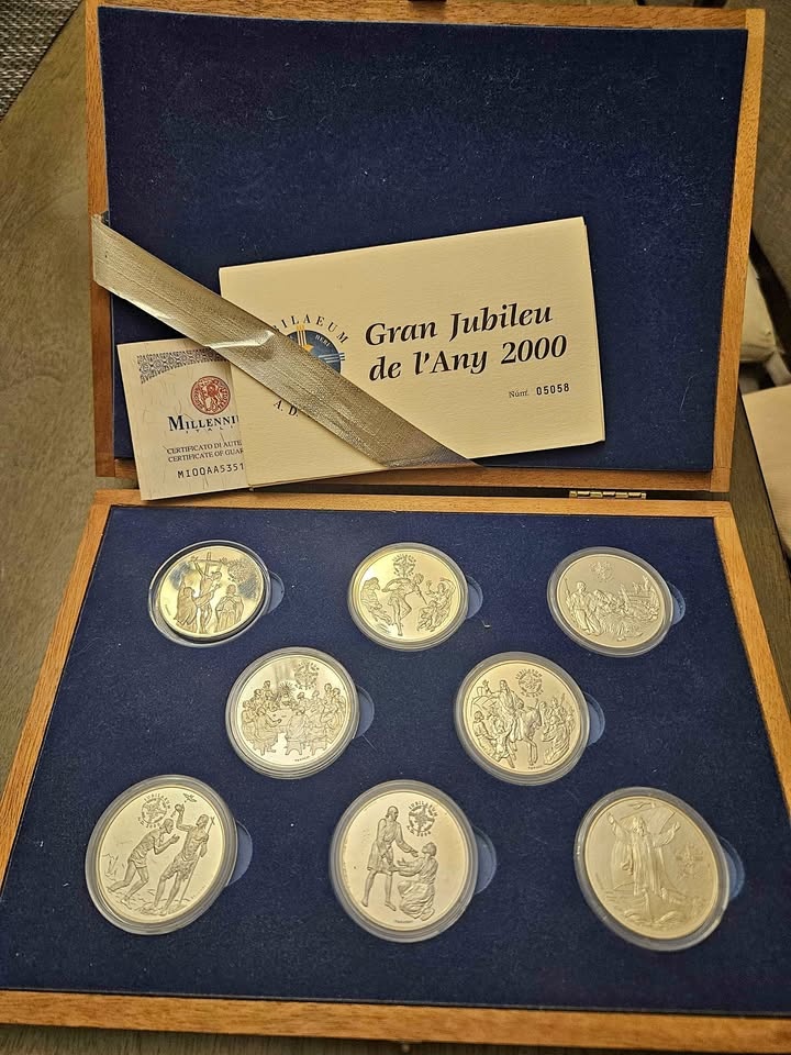 Collectible Religious Silver Coins Proof set European iss. 1999