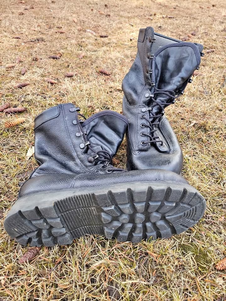 Combat boots.