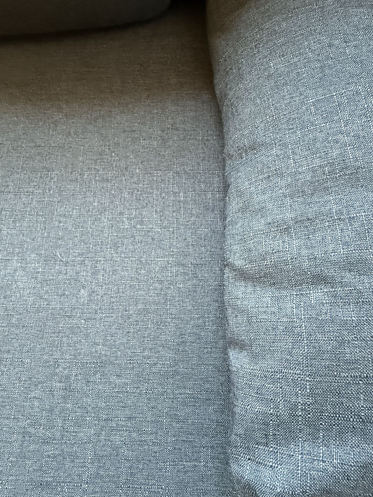 Large u-shaped sectional couch sofa gray linen - photo 2