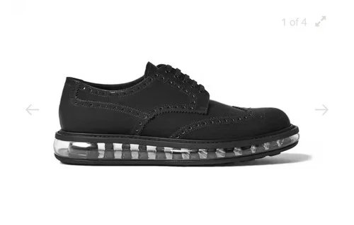 Prada Classic Black Lace-Up Brogues Size 7 - photo 4