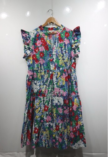 NWT Entro Lillian Floral Print Ruffle Sleeve Dress Size 1XL - photo 5