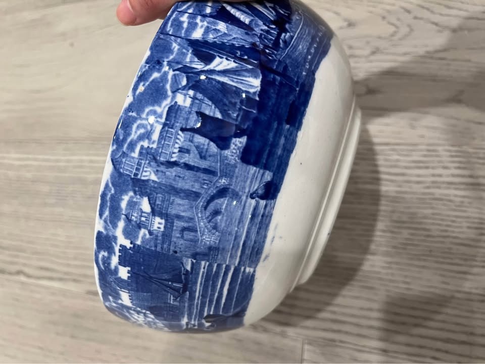 Antique English Blue & White Punch Bowl – Davenport - photo 3