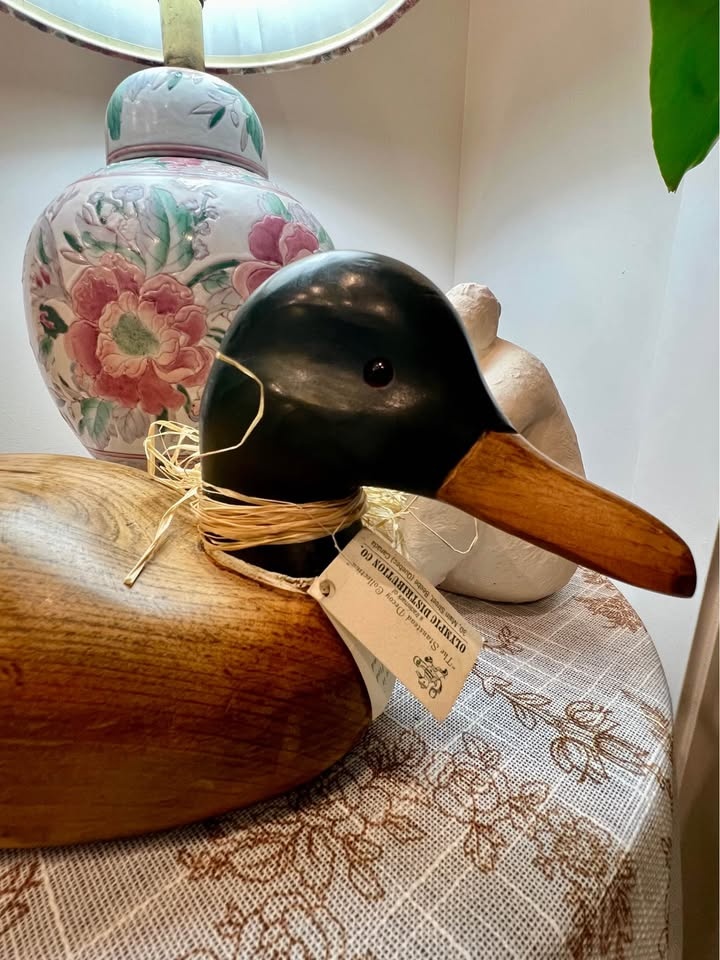 🦆 Vintage Hand-Carved Wooden Duck Decoy (c.1988) - photo 2