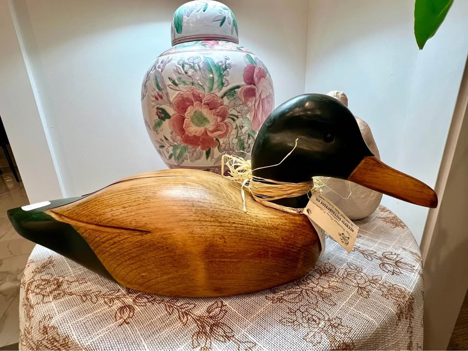 🦆 Vintage Hand-Carved Wooden Duck Decoy (c.1988) - photo 3