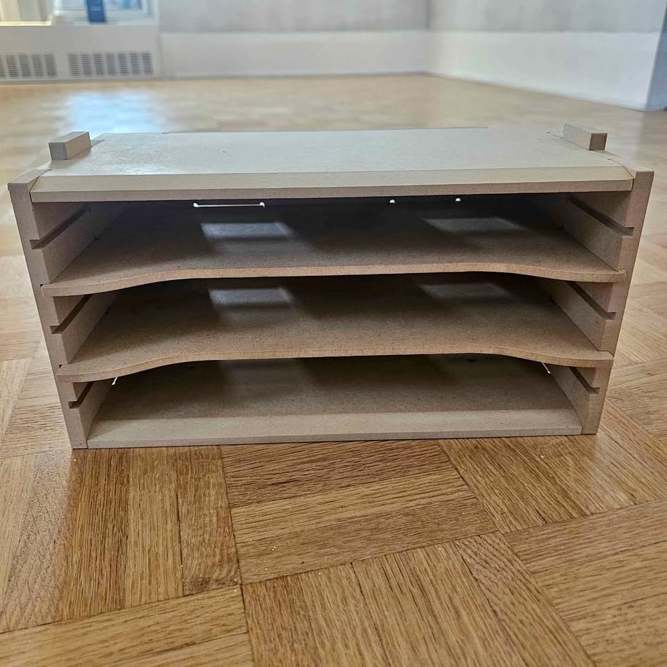 Hobby Model Miniatures Wood Paper Supplies Organizer