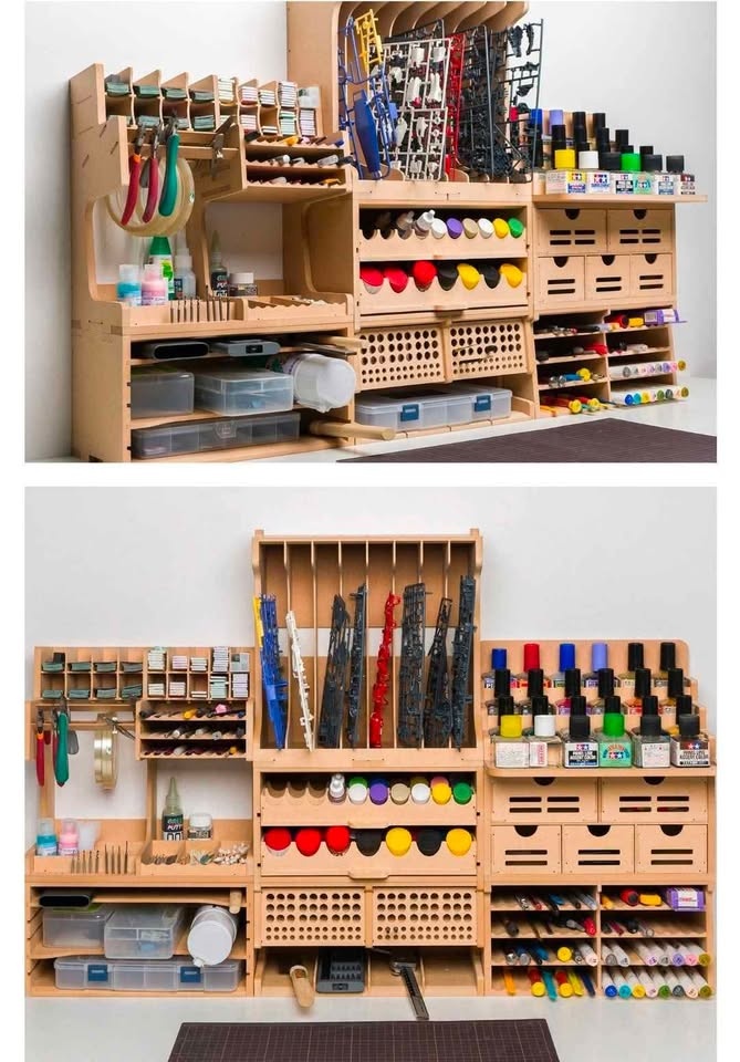 Hobby Model Miniatures Wood Paint Organizer - photo 2