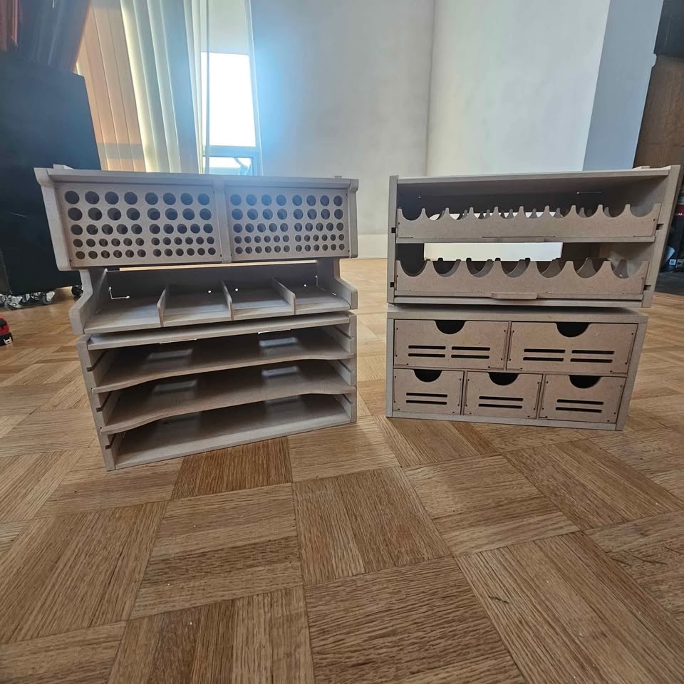 Hobby Model Miniatures Wood Paint Organizer - photo 5