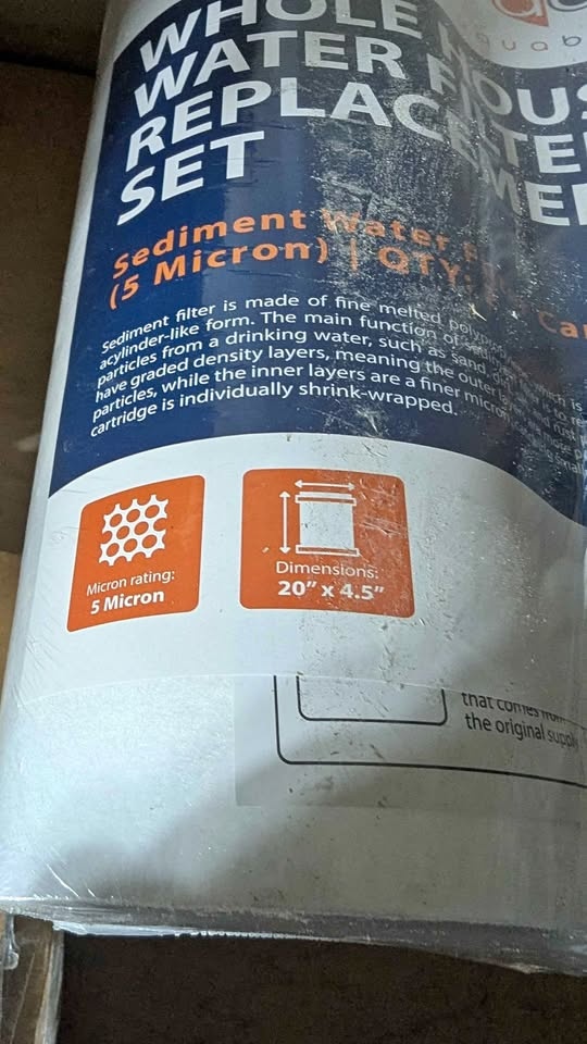 Aquaboon whole house water filter replacement set