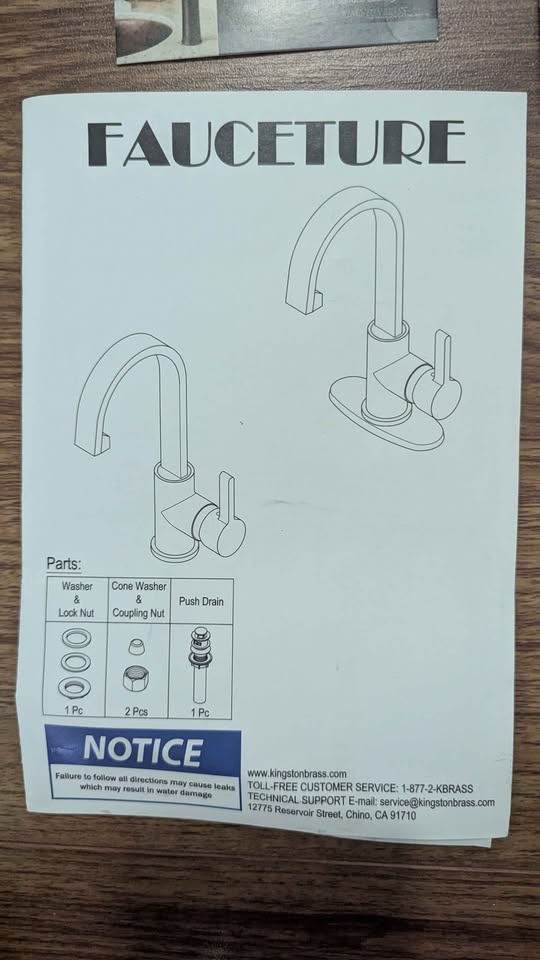 Kingston Brass Faucet with Pop-Up - photo 3