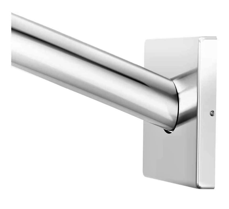 Moen Triva 5 foot curved fixed mount shower curtain rod