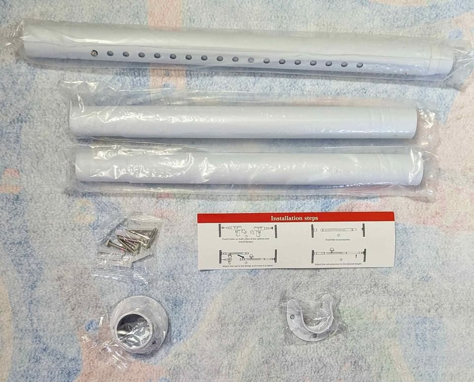 Closet Rod - White 17' - 51'