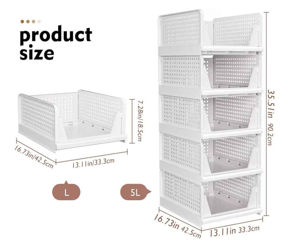Stackable Foldable Storage Bins - photo 2