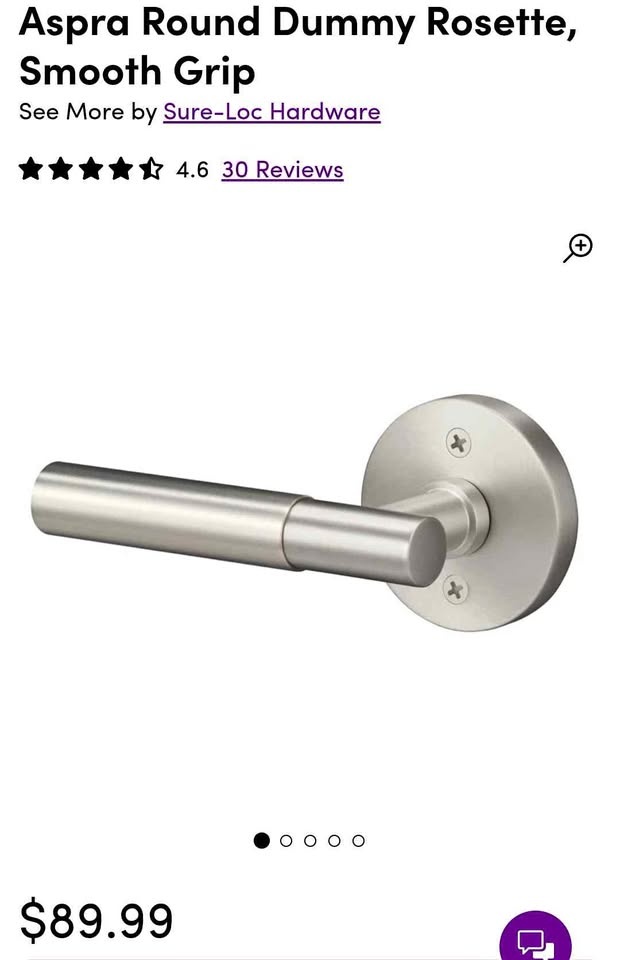 Aspra Round Dummy Rosette, Smooth Grip