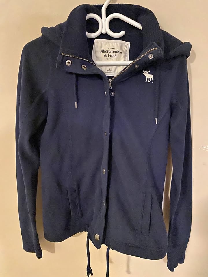 Abercrombie & Fitch Navy Hooded Jacket – Men’s Large – Very Good