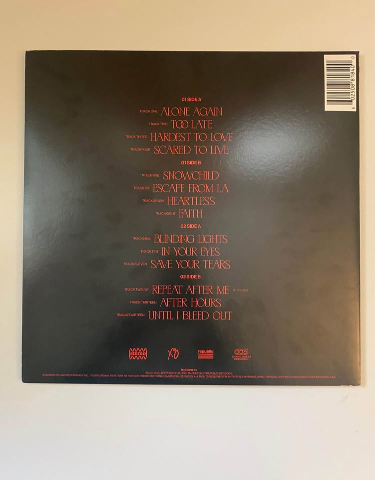 after hours The Weeknd vinyl - photo 4