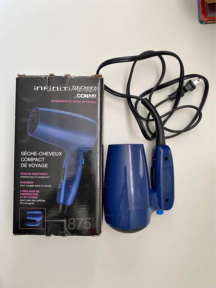 compact travel hairdryer