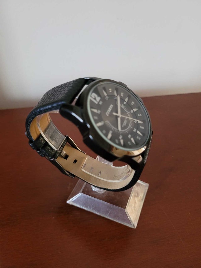 Brand New Black Curren Chronometer Quartz Men's Watch - photo 3