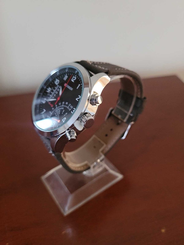 Brand New Curren Black and Silver Chronograph Men's Watch - photo 2