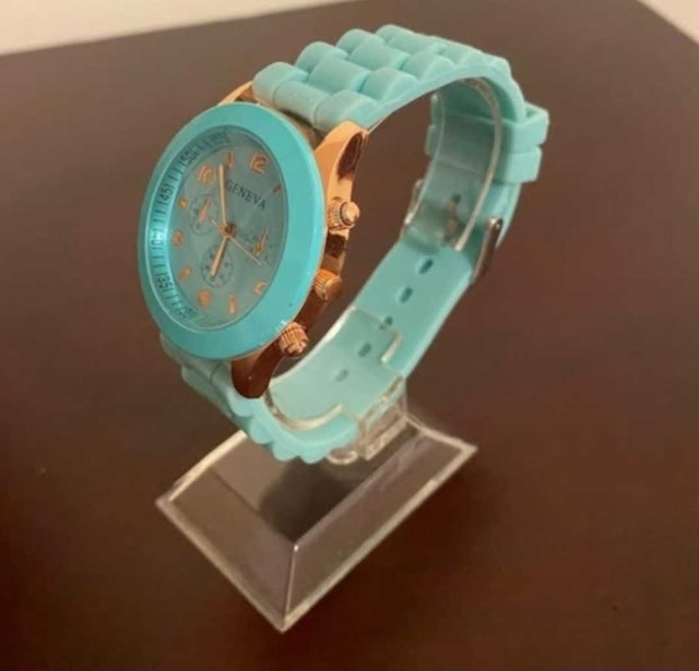 Brand New Geneva Turquoise Watch with Gold Accents - photo 2