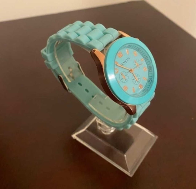 Brand New Geneva Turquoise Watch with Gold Accents - photo 3
