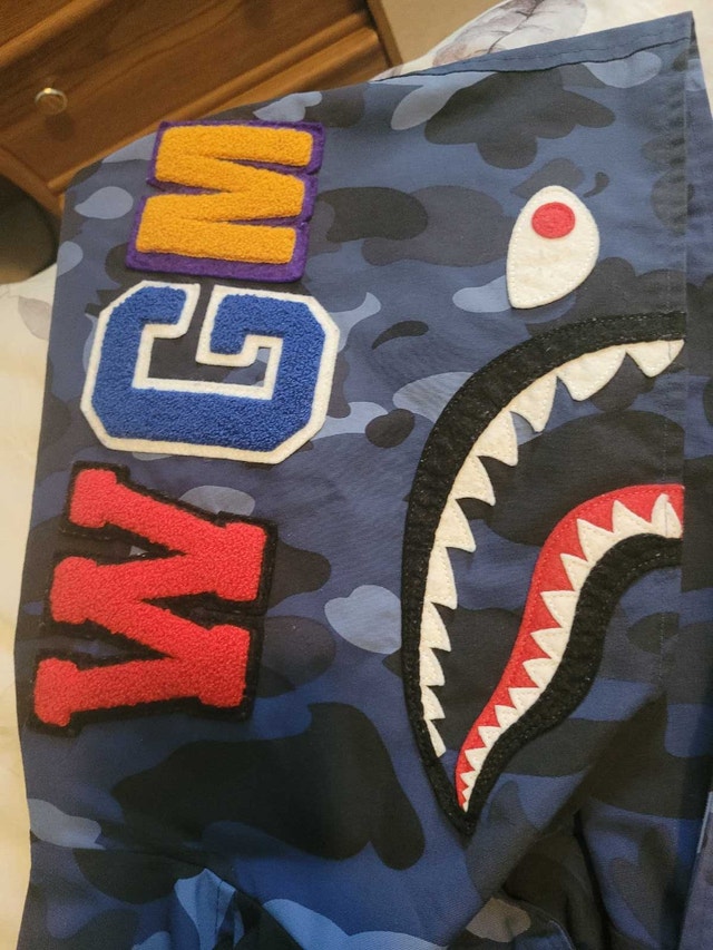Bathing Ape BAPE Navy Blue Camo Jacket - photo 2