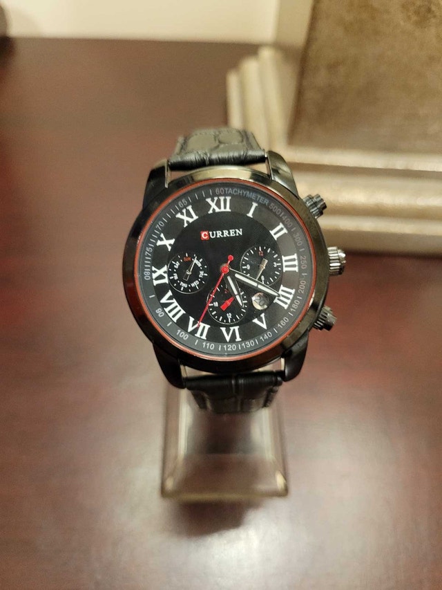 Brand New Curren Black Chronograph Men's Watch - photo 2