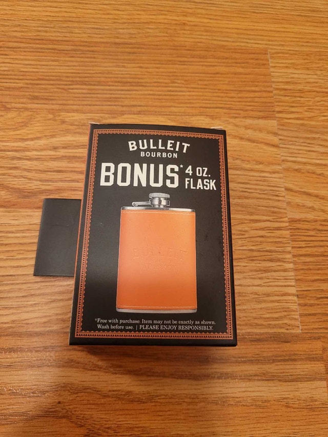 Brand New Bulleit Bourbon Orange 4oz Flask - photo 2