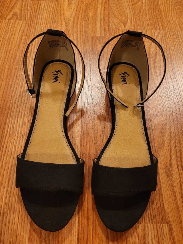FIONI Black Women's US 11 Flats Sandals No Box - photo 2