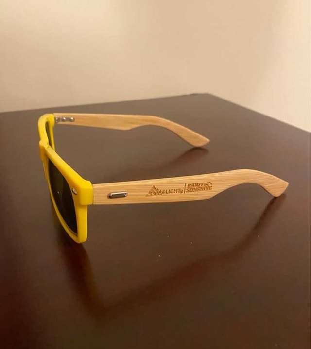 Yellow Banff Sunshine Wooden Bamboo Sunglasses - photo 3