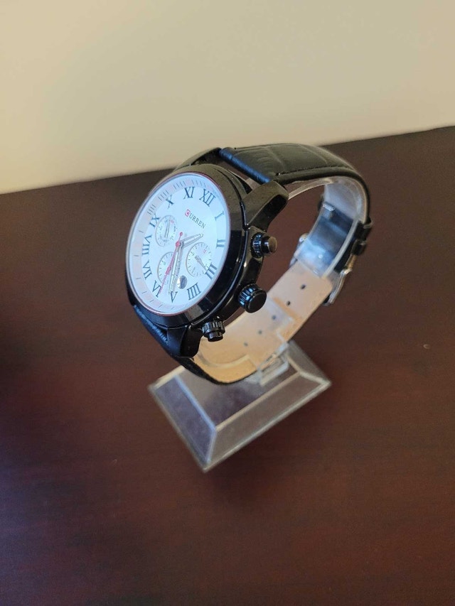 New Men's Curren White Roman Dial Fashion Watch - photo 3