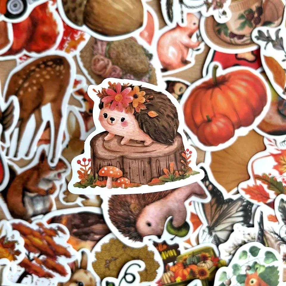 Pack of 50 Autumn Forest Aesthetic Stickers thumbnail