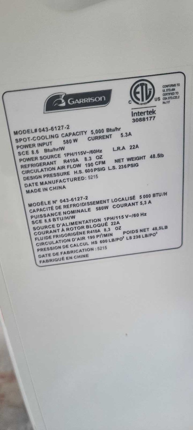 Portable AC for sale - photo 2