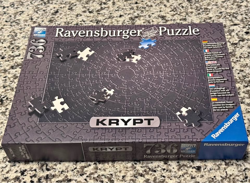 Once Completed - Ravensburger Puzzle - Krypt Black (736 Pieces)
