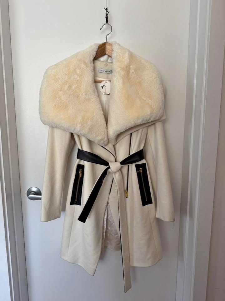 Never Worn - Asymmetrical Via Spiga wool blend coat