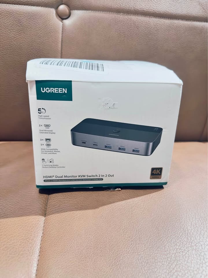 UGREEN HDMI Dual Monitor KVM Switch (4K 60Hz)