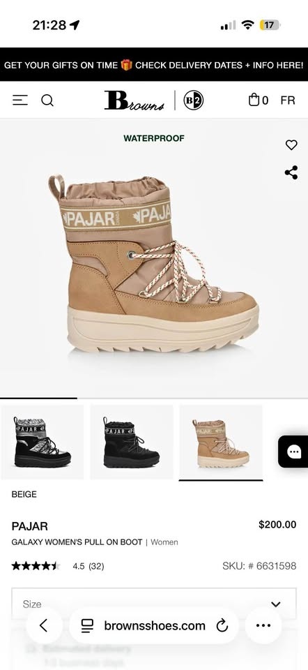 PAJAR WOMEN’S Galaxy Pull On Winter Boot