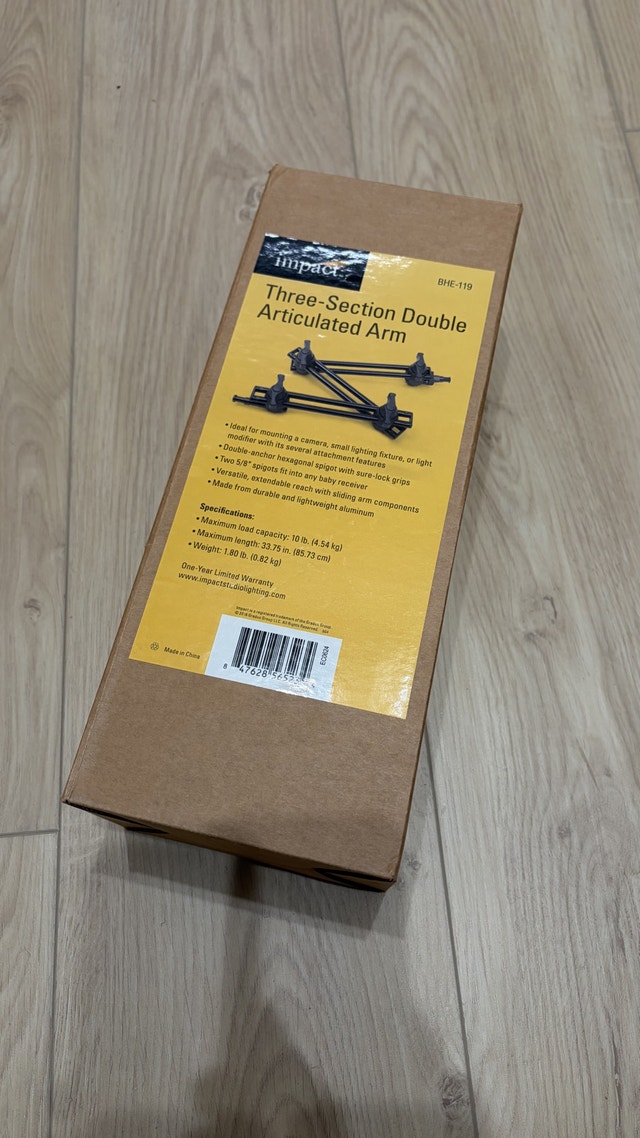 Impact 3 Section Double Articulating Arm with Camera Bracket