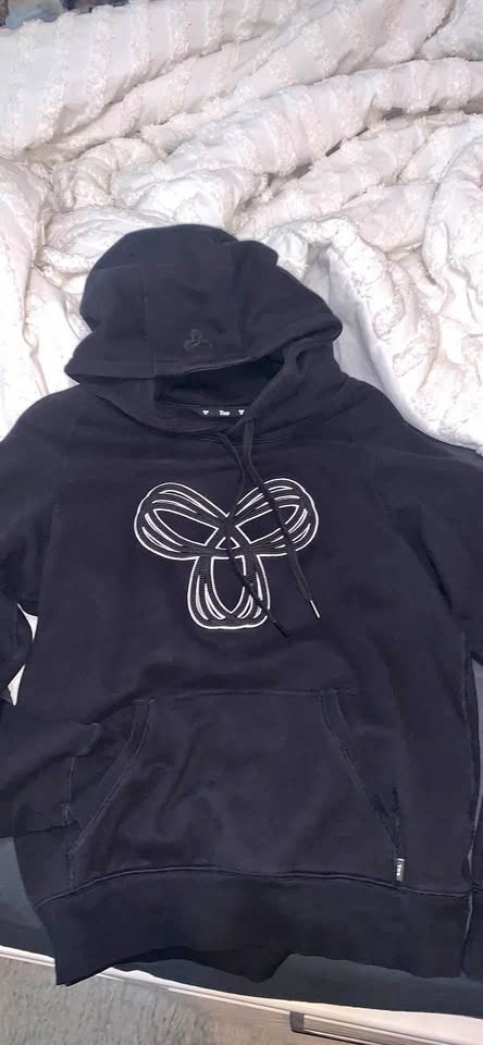 TNA Black Hoodie with White stich Logo