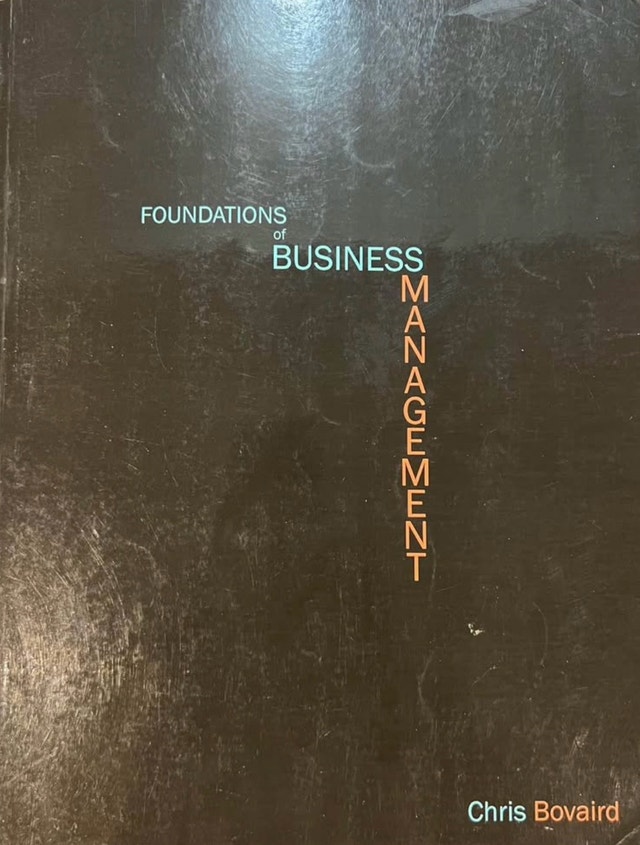 Foundations of Business Management