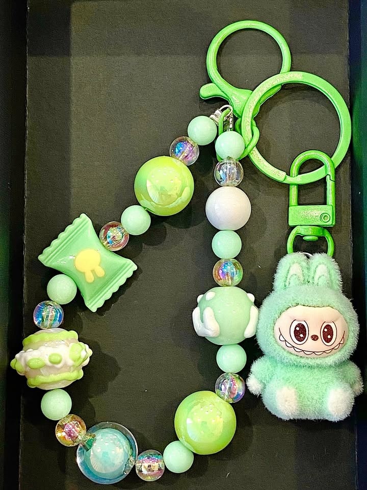 Cute Labubu keychain - green