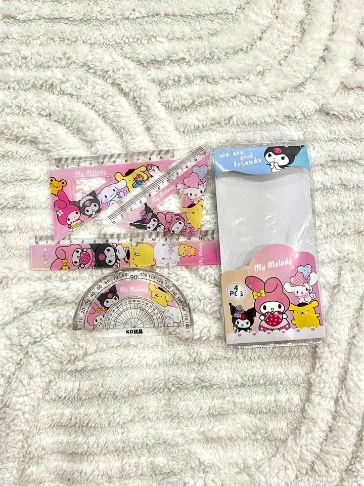 4-piece Sanrio ruler set