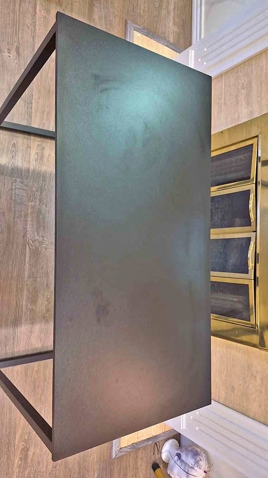 Modern Wooden Desk with Metal Legs