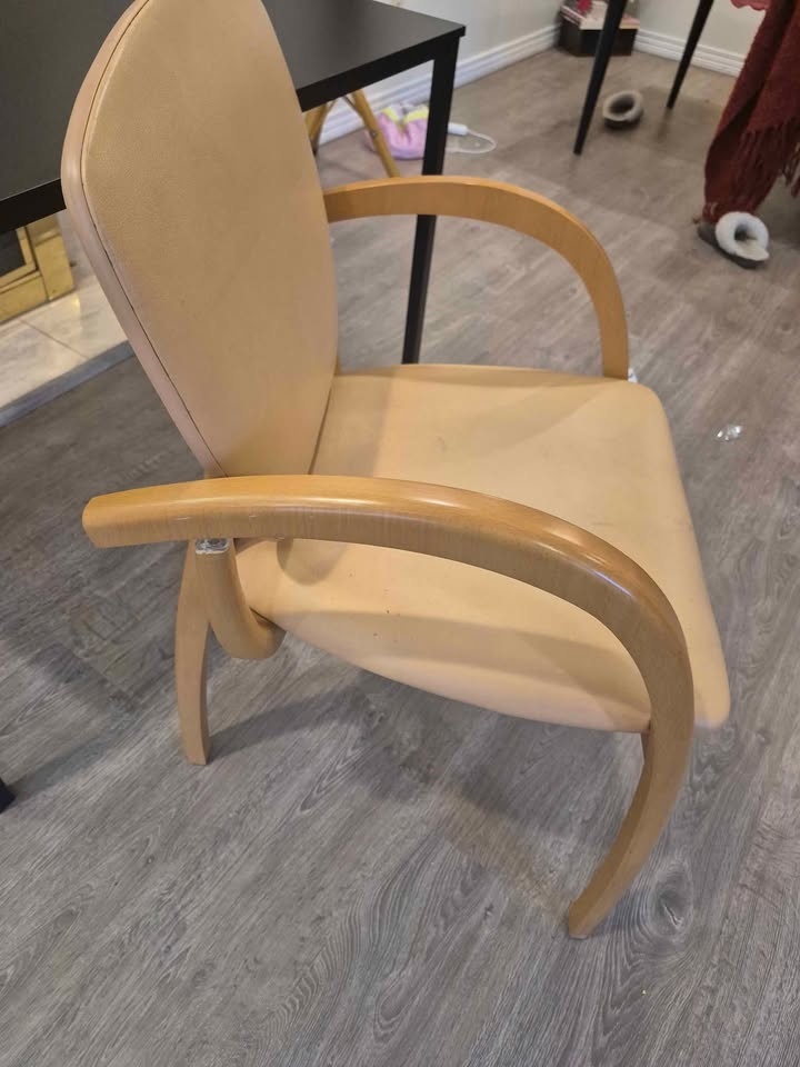Modern Wooden Desk with Metal Legs - photo 4